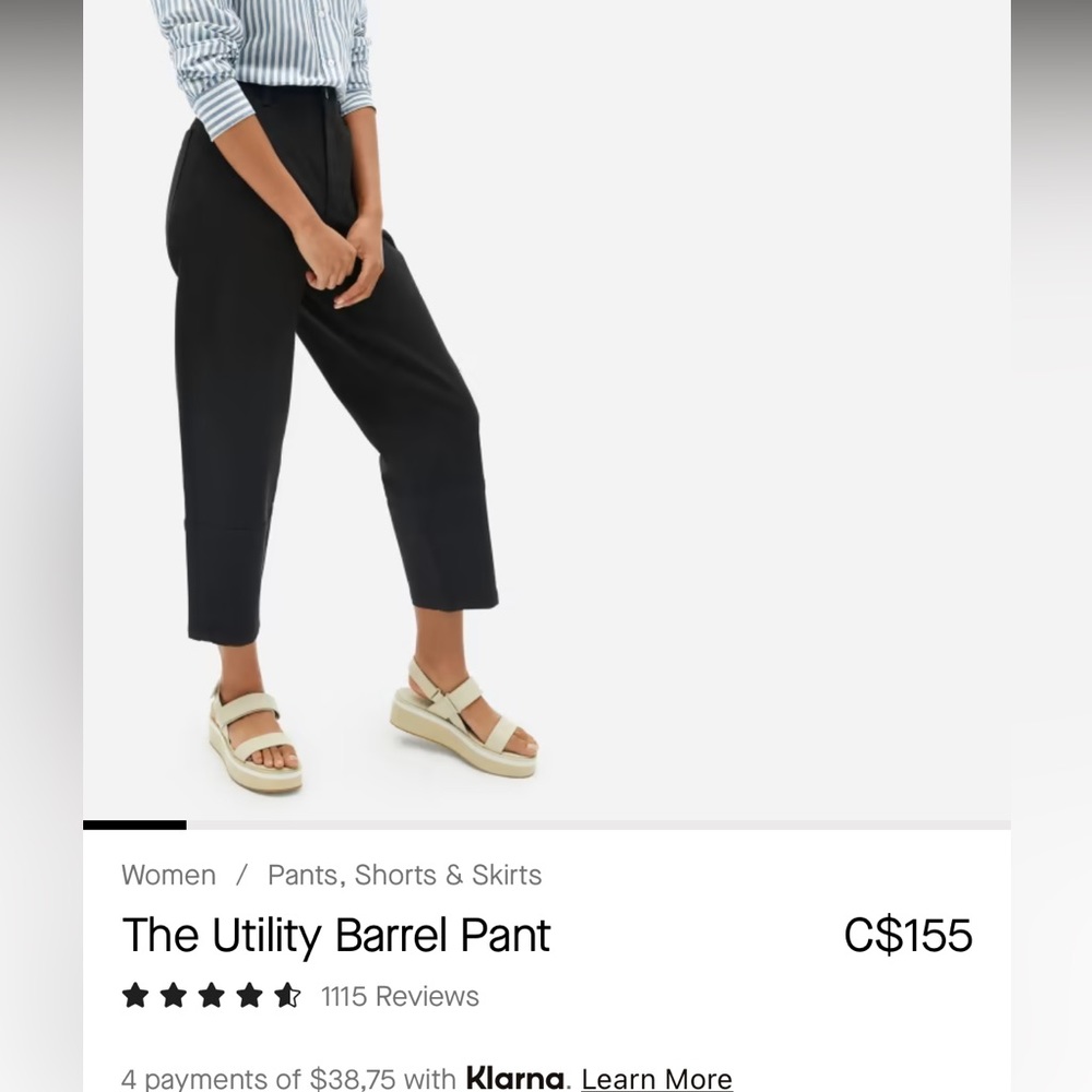 Everlane utility barrel pant